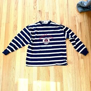 Blanc Bleu Striped Navy and White Sweater